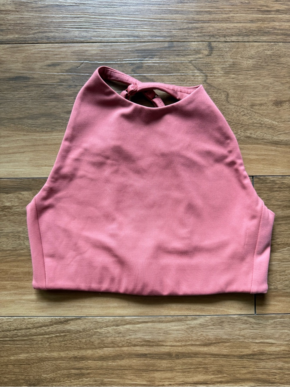 Girlfriend Collective Topanga Halter Sports Bra size XS Sedona Pink Crossback